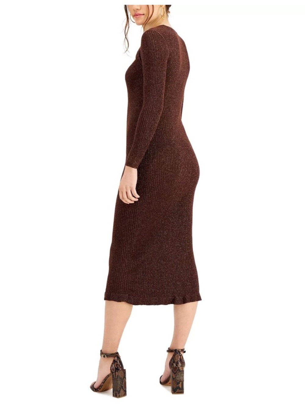 Lucy Paris size L Carolyn Glitter Dress in brown - Picture 2 of 7